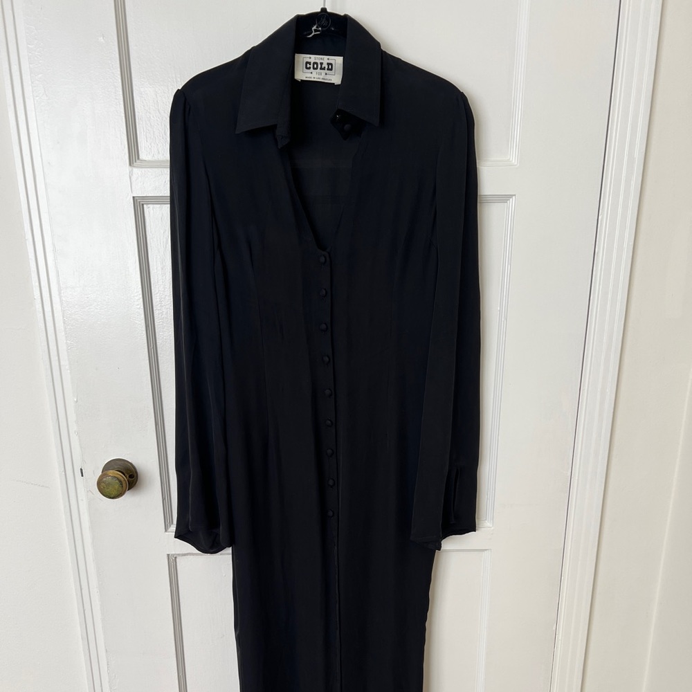 Stone cold fox black maxi long sleeve dress